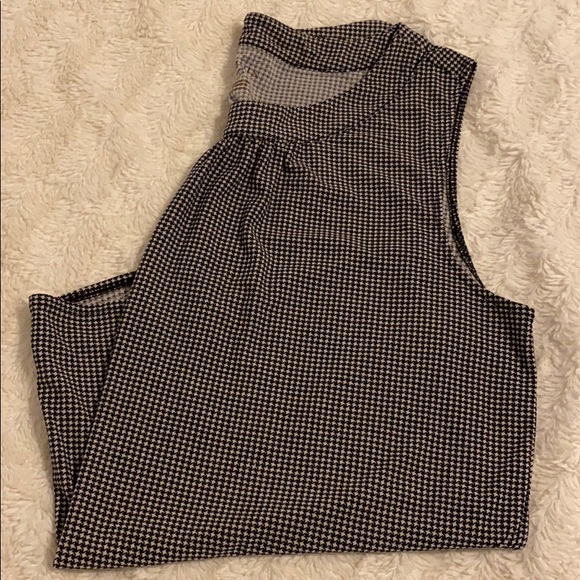 Talbots black and white houndstooth sleeveless top XL - Picture 6 of 8